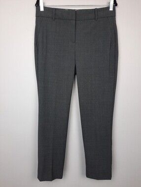 J. Crew Cameron Slim Crop Pant in Italian Stretch Wool Heather Coal Gray size 8